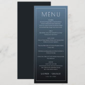 Elegante marine formele menu (Voorkant / Achterkant)