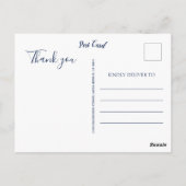 Elegante marine fotocollage | Blank bedankt Briefkaart (Achterkant)