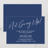 Elegante marine geeft niet op! Trouwvertraging Kaart (Voorkant / Achterkant)