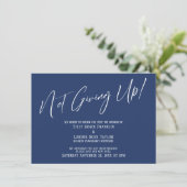 Elegante marine geeft niet op! Trouwvertraging Kaart (Staand voorkant)