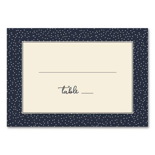 Elegante marine gestippelde minimalistische kaart (Voorkant)