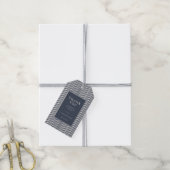 Elegante marine gestreepte dankbaarheid cadeaulabel (Met Touw)