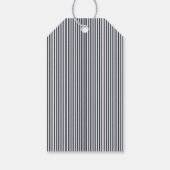 Elegante marine gestreepte dankbaarheid cadeaulabel (Achterkant)
