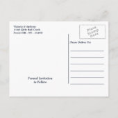 Elegante Marine & Goud Vallende Sterren Sla de Dat Aankondigingskaart (Achterkant)