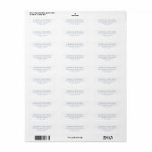 Elegante Marine Minimalist Etiket (Full Sheet)