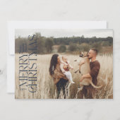 Elegante marine moderne minimale natuurlijke botan feestdagenkaart (Voorkant)