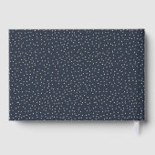 Elegante marine stippen gastenboek (Achterkant)