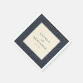 Elegante marine stippen servet (Hoek)