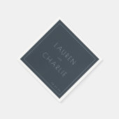 Elegante marine typografie servet (Hoek)