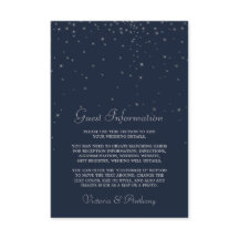 Elegante Marine & Zilver Vallende Sterren Bruiloft