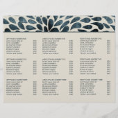 Elegante marineblauw Abstracte moderne drievoudige (Achterkant)