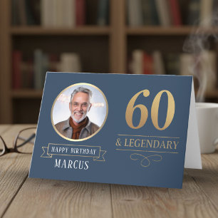 Elegante Marineblauw & Goud 60e & Legendarische Ve Kaart