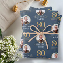 Elegante Marineblauw & Goud 80ste & Legendarische 