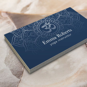 Elegante Marineblauw van het Teken van Mandala Om Visitekaartje