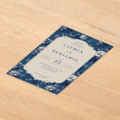 Elegante marineflora acryl uitnodigingen (Laagn)