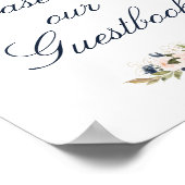 elegante mariniers en bruinse bruidsportborden poster (Hoek)