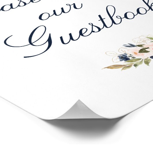 elegante mariniers en bruinse bruidsportborden poster (Hoek)