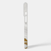 Elegante Marmer en Gouden Glitter Gepersonaliseerd Case-Mate iPhone Case (Achterkant / Links)