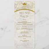 Elegante Marmer en Gouden Menu (Voorkant)