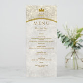 Elegante Marmer en Gouden Menu (Staand voorkant)