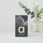 Elegante Marmer Goud Esthetiek Visitekaartje (Staand voorkant)
