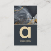Elegante Marmer Goud Esthetiek Visitekaartje (Voorkant)