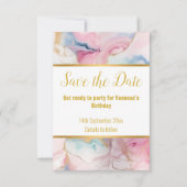 ELEGANTE MARMER SWIRL RSVP KAART (Voorkant)