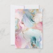 ELEGANTE MARMER SWIRL RSVP KAART (Achterkant)
