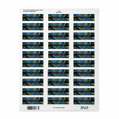 Elegante marmer textuur retouradres etiket (Full Sheet)