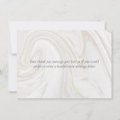 Elegante Marmer Wervelende Groene Bladeren Bedankt (Achterkant)