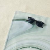 Elegante Marmer Werveling Zilver Glitters Glamour Strandlaken (In situ)