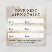 Elegante marmeren aangepaste logo vierkante afspra afsprakenkaartje (Voorkant)