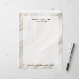 Elegante Marmeren Achtergrond Gouden Glitter Eenvo Briefhoofd