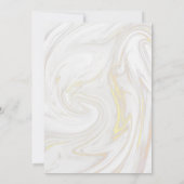 Elegante marmeren agaat handtekening script bruilo kaart (Achterkant)
