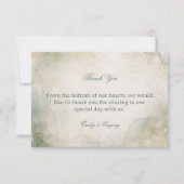 Elegante Marmeren Aquarel Bedankkaart (Voorkant)