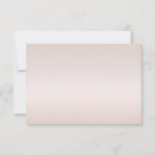 Elegante marmeren bloem roze gouden trouw RSVP kaa Kaart (Achterkant)