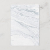 Elegante Marmeren Bruiloft Receptie Behuizing Kaar Informatiekaartje (Achterkant)