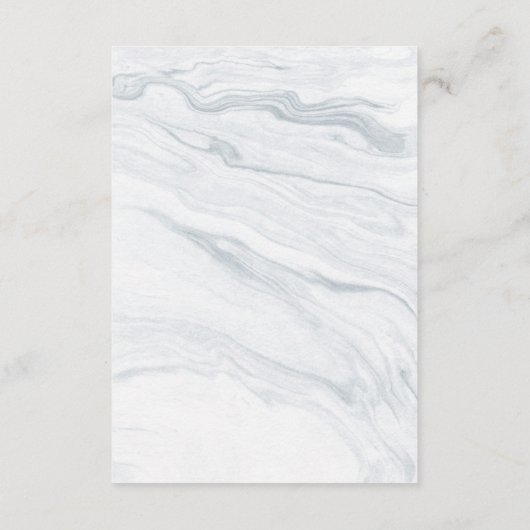 Elegante Marmeren Bruiloft Receptie Behuizing Kaar Informatiekaartje (Achterkant)