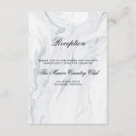Elegante Marmeren Bruiloft Receptie Behuizing Kaar Informatiekaartje