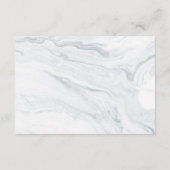 Elegante Marmeren Bruiloft Receptie Behuizing Kaar Informatiekaartje (Achterkant)