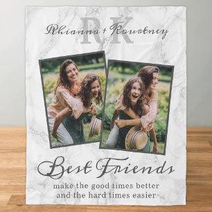 Elegante marmeren foto fleece deken voor beste vri