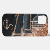 Elegante marmeren glinsterdruppels Case-Mate iPhone case (Achterkant (horizontaal))