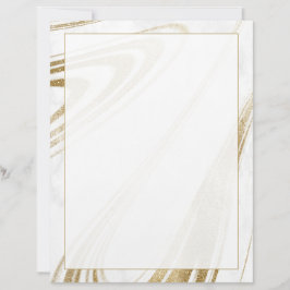 Elegante marmeren gouden briefhoofd