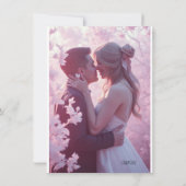 Elegante Marmeren & Gouden bruiloft uitnodiging (Achterkant)