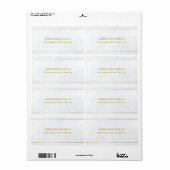 Elegante marmeren gouden tekst Eenvoudig ontwerp v Etiket (Full Sheet)