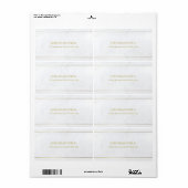 Elegante marmeren gouden tekst Eenvoudige gewone v Etiket (Full Sheet)