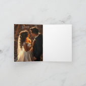 Elegante marmeren & gouden trouwuitnodiging (Binnen)