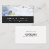 Elegante marmeren Lux-leer Visitekaartje (Voorkant / Achterkant)