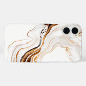 Elegante Marmeren Patronen Bruin Draaiende Telefoo Case-Mate iPhone Case (Achterkant (horizontaal))