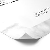 Elegante Marmeren Prijslijst Poster (Hoek)